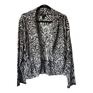 Style & Co women's Cardigan Sweater Jacket Size xl Animal Print safari